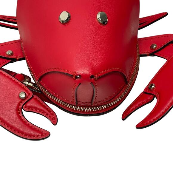 Kate Spade Lobster Purse Love Shack Red with Strap Crossbody Novelty - Picture 4 of 12